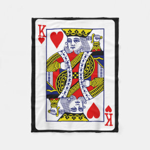 The Original King Of Hearts (suicide King) Fleece Blanket