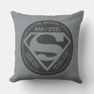 The Original Man of Steel Throw Pillow