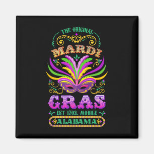 The Original Mardi Gras Mobile Alabyma 1703 Magnet