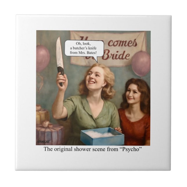 The original shower scene from Psycho. Tile (Front)