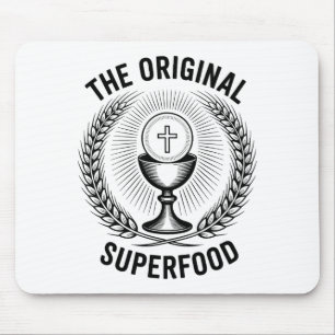 The Original Superfood Eucharist Catholic M Mouse Pad