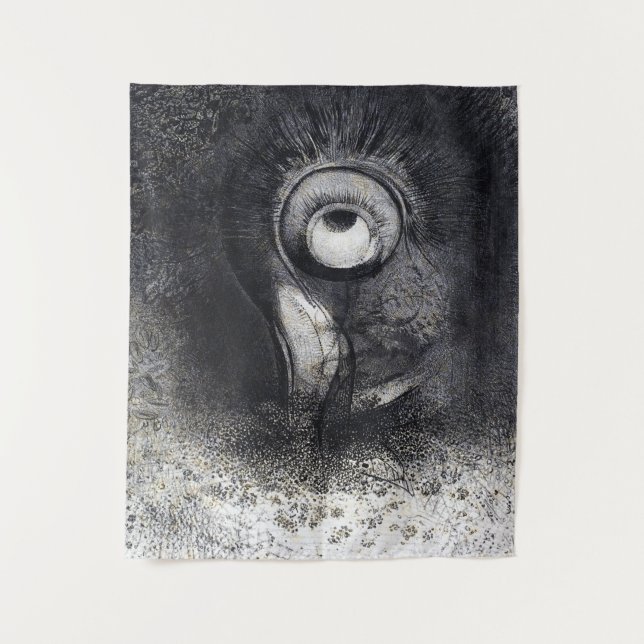 The Origins drawing by Odilon Redon Tapestry (Front)