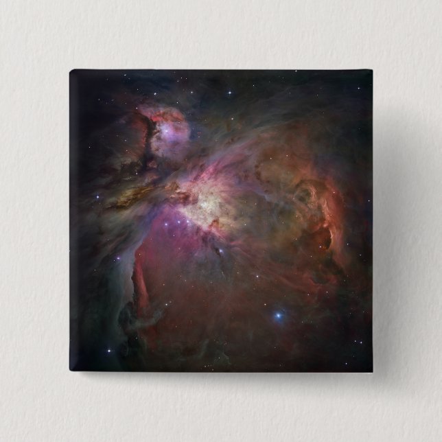 The Orion Nebula 2 Inch Square Button (Front)