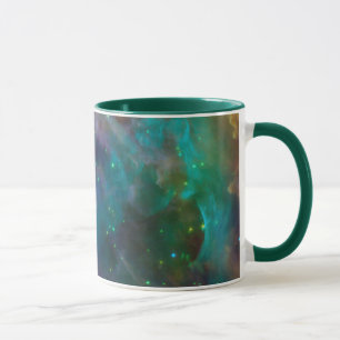 The Orion Nebula Celestial Photo Teal Green Mug