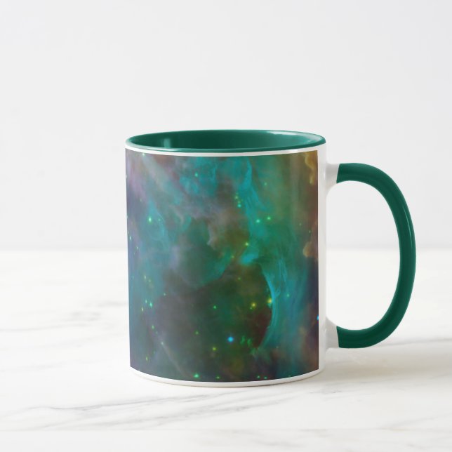 The Orion Nebula Celestial Photo Teal Green Mug (Right)