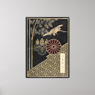 The ornamental art of japan - vintage artwork canvas print
