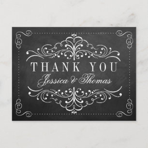 The Ornate Chalkboard Wedding Collection Postcard
