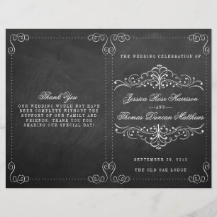 The Ornate Chalkboard Wedding Collection - Program