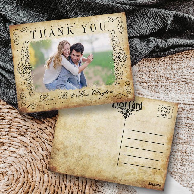 The Ornate Flourish Vintage Wedding Collection Postcard (Creator Uploaded)