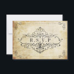 The Ornate Flourish Vintage Wedding Collection RSVP Card<br><div class="desc">Celebrate in style with these elegant vintage style wedding RSVP cards. The design features an ornate swirl design with matching easy to personalize script font wording. These reply cards are perfect for any couple planning a vintage wedding celebration but can easily be customized for any fancy event such as birthday...</div>