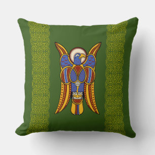 The 'Ornithological Omen' Celtic Eagle Throw Pillow