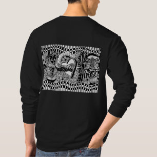 The other side – Black and White Hand-Drawn Art T-Shirt