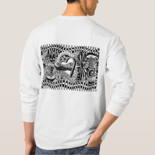The other side – Black and White Hand-Drawn Art T-Shirt