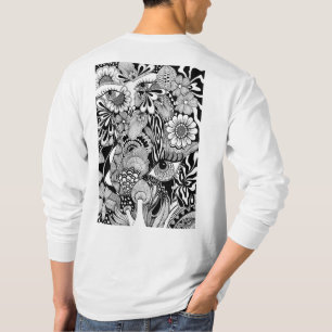 The other side – Black and White Hand-Drawn Art T-Shirt