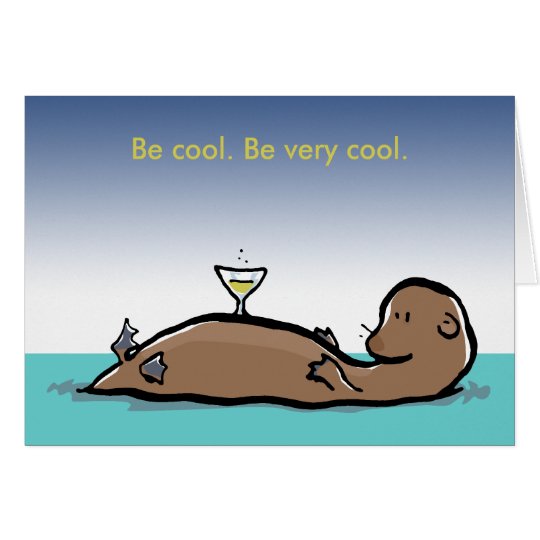 the otter (text editable) card