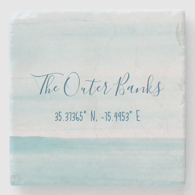 The Outer Banks Stone Coaster (Front)