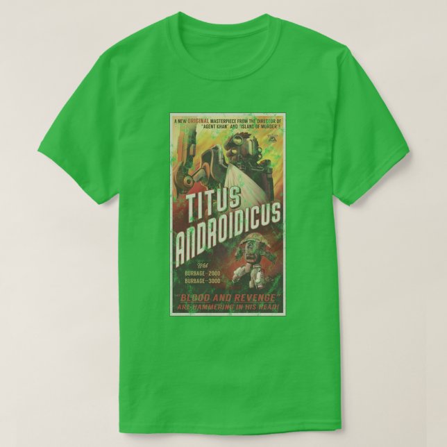 The Outer Worlds Titus Androidicus Poster T-Shirt (Design Front)