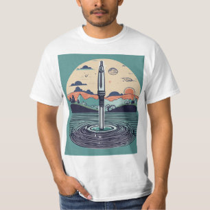 The outline of a classic fountain pen, suggesting T-Shirt