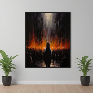 The Outsider: Dramatic Abstract Art Poster