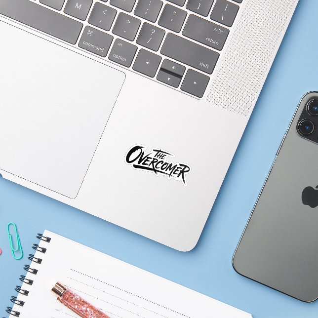 The Overcomer Bold Typography (Laptop w/ iPhone)