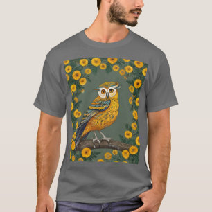 the owl among the sunflowers T-Shirt
