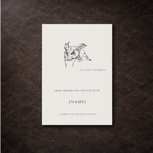 The Owl Ex Libris Bookplate -Menagerie Archive  Sticker