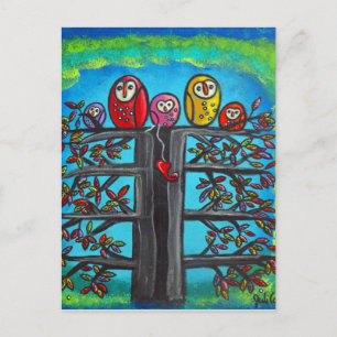 The Owl Family II Postcard
