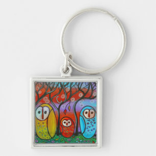The Owl Family Key Chain