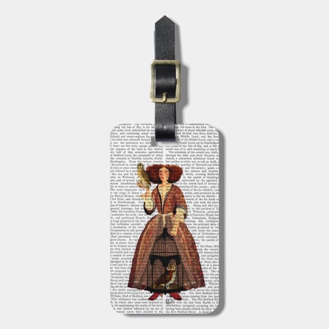 The Owl Lady Luggage Tag (Front Vertical)