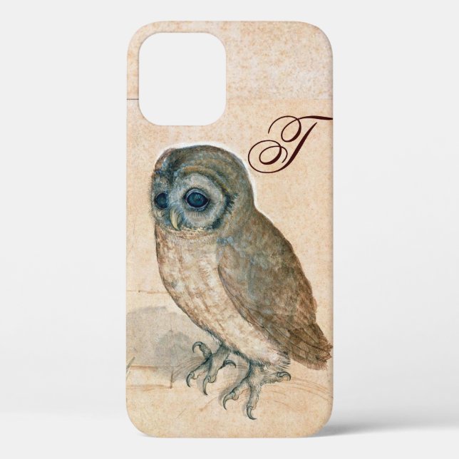 THE OWL , PIink ,Sepia Monogram Case-Mate iPhone Case (Back)