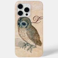 THE OWL , Pink ,Sepia Monogram