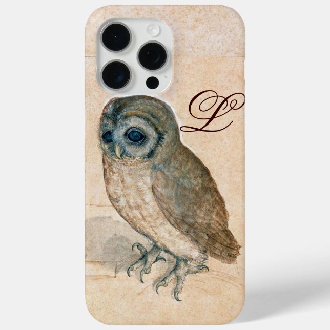 THE OWL , Pink ,Sepia Monogram Case-Mate iPhone Case (Back)