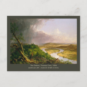 The Oxbow Thomas Cole Summer Landscape Painting Postcard