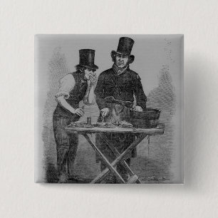 The Oyster Stall 2 Inch Square Button
