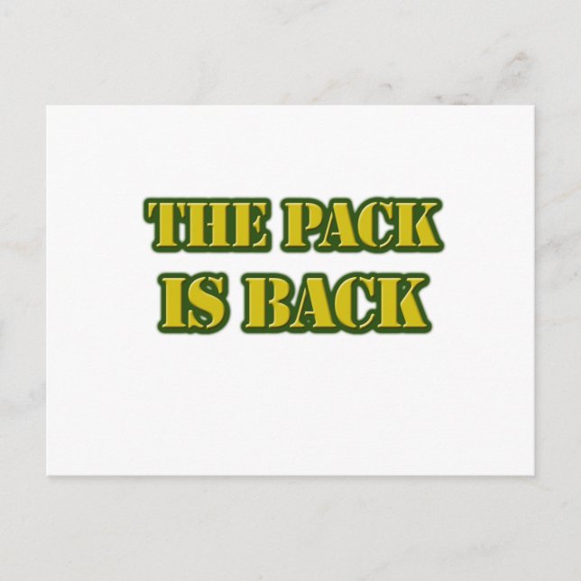 the pack is back postcard (Front)