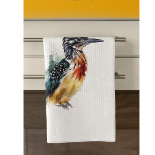 The Painted Runner, Watercolor Roadrunner Kitchen Towel