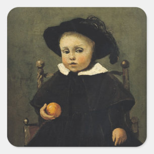 The Painter Adolphe Desbrochers as a Child Square Sticker
