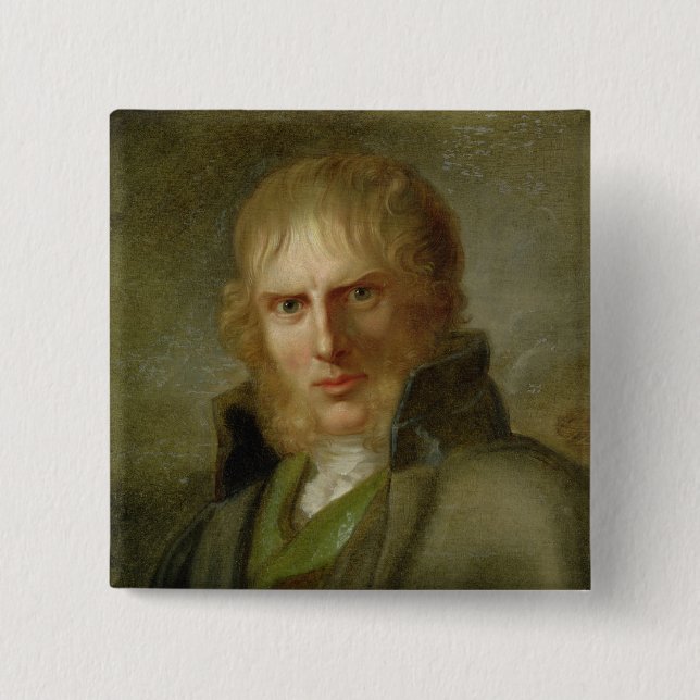 The Painter Caspar David Friedrich 2 Inch Square Button (Front)