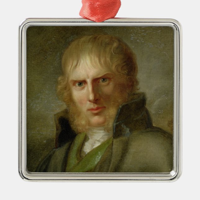 The Painter Caspar David Friedrich Metal Ornament (Front)