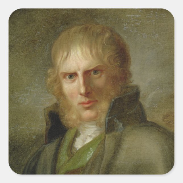 The Painter Caspar David Friedrich Square Sticker (Front)