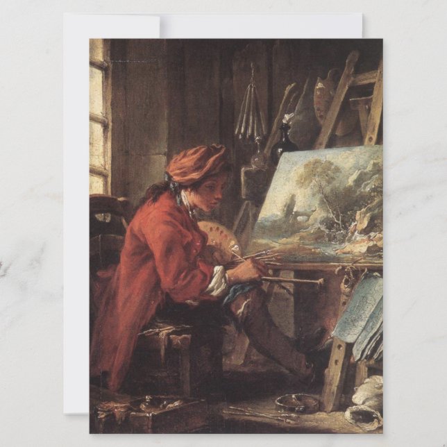 The Painter in His Studio (by François Boucher) Card (Front)