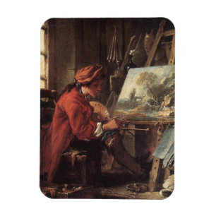 The Painter in His Studio (by François Boucher) Magnet