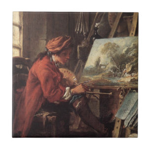 The Painter in His Studio (by François Boucher) Tile