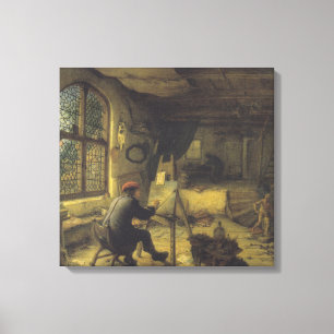 The Painter in his Workshop (Artist's Studio) Canvas Print