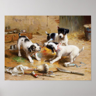 The Painters' Dispute by Carl Reichert Poster