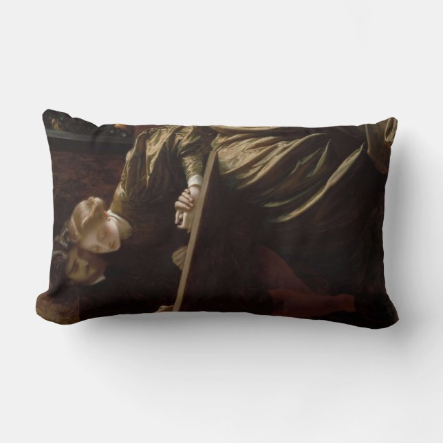The Painter's Honeymoon (by Frederic Leighton) Lumbar Pillow (Front)