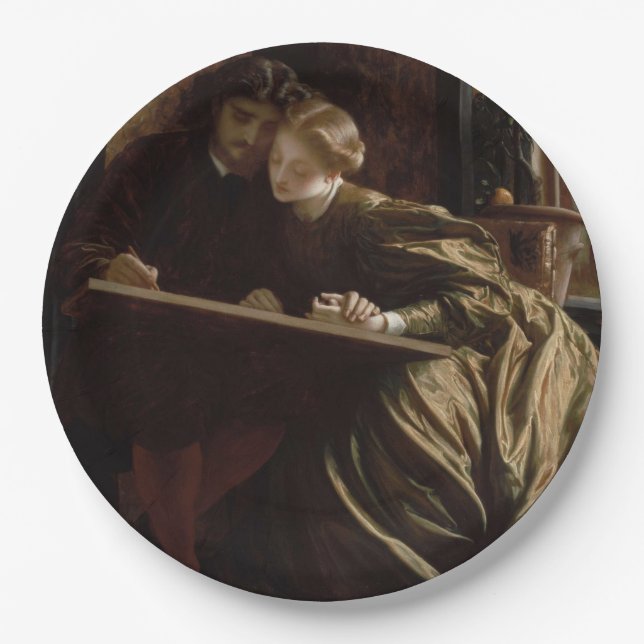 The Painter's Honeymoon (by Frederic Leighton) Paper Plate (Front)