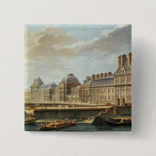 The Palace and Garden of the Tuileries, 1757 2 Inch Square Button