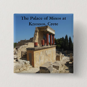 The Palace of Minos at Knossos, Crete, GREECE 2 Inch Square Button
