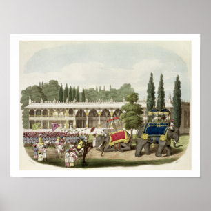 The Palace of Tippoo Sahib (1749-99) engraved by T Poster